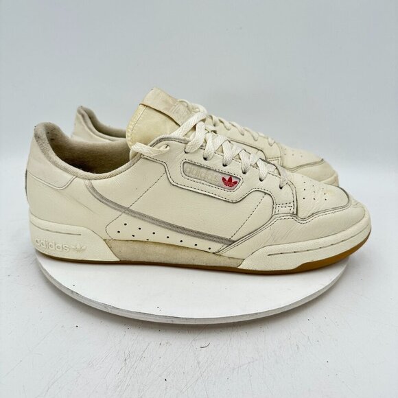 Adidas Continental 80 Men Size 13 BD7975 Off White Gum Leather Training Shoes - Picture 4 of 11